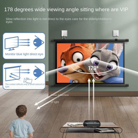 Portable Tripod Projection Screen Matte White - 100 Inch