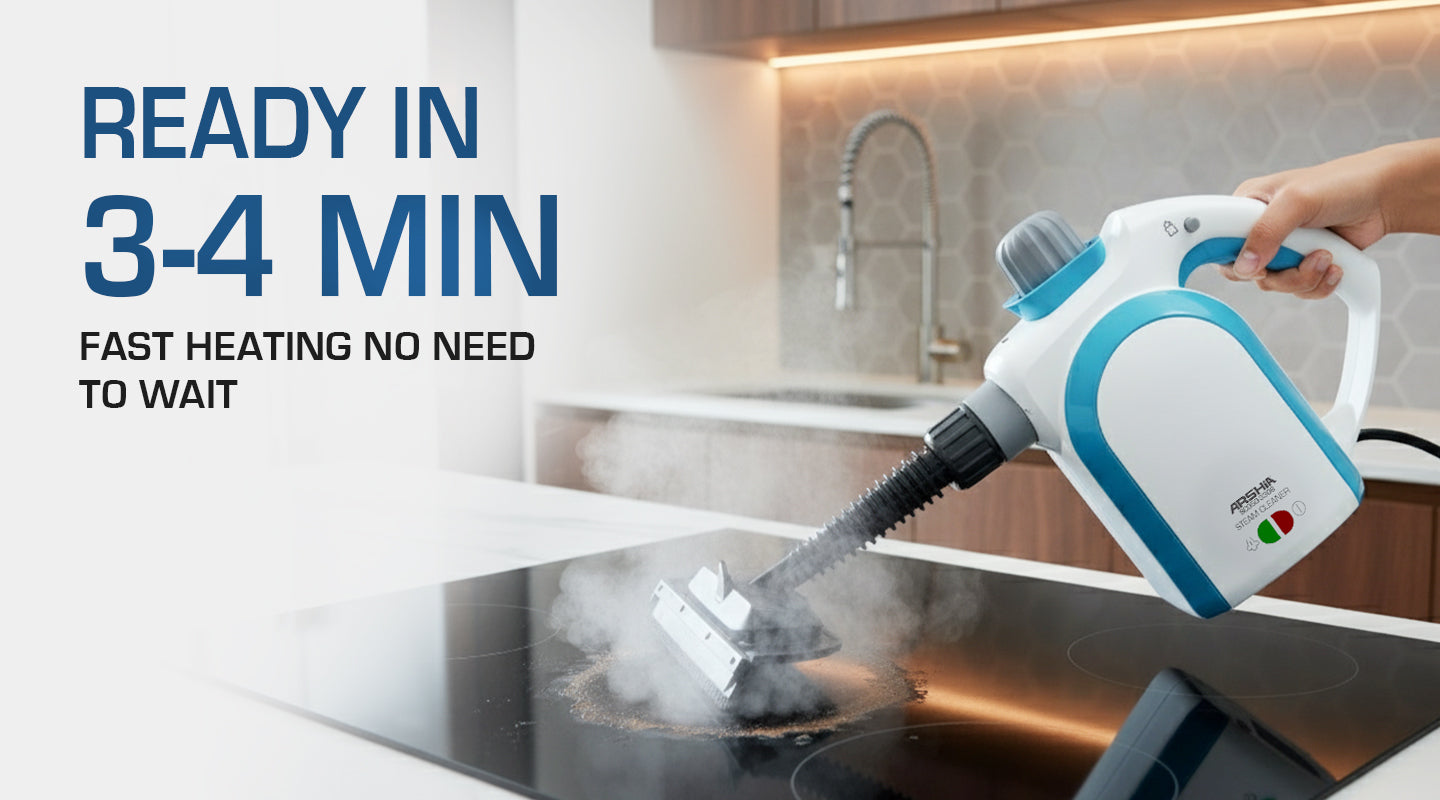 Arshia SC050-3306, Steam Cleaner – Powerful & Compact Home Steam Cleaner, 1000W