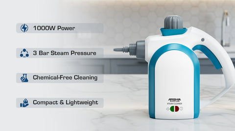 Arshia SC050-3306, Steam Cleaner – Powerful & Compact Home Steam Cleaner, 1000W
