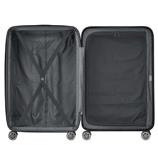 Delsey Air Armour 68Cm 4 Double Wheel Exp Check Introlley Case - Black