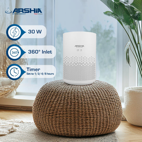 Arshia AP160-3394, Air Purifier with HEPA Filter & Ionization