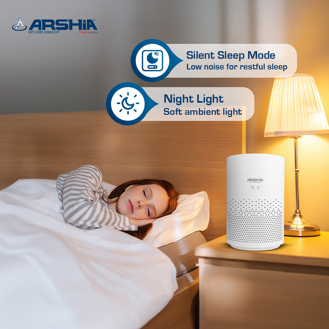 Arshia AP160-3394, Air Purifier with HEPA Filter & Ionization