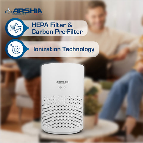 Arshia AP160-3394, Air Purifier with HEPA Filter & Ionization
