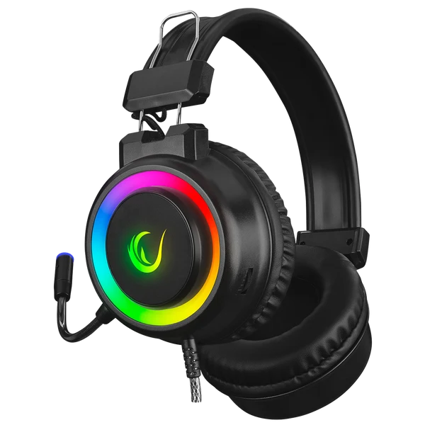 Rampage SN-R10 ALQUIST RGB Headset with USB and 3.5mm AUX - Black