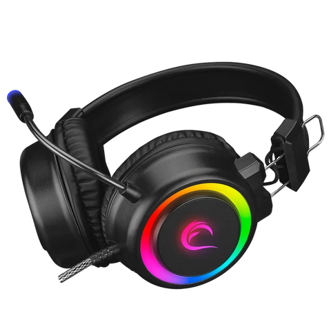 Rampage SN-R10 ALQUIST RGB Headset with USB and 3.5mm AUX - Black