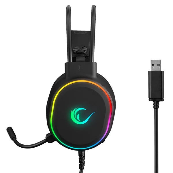 Rampage ROGUE RGB 7.1 USB Gaming Headset for PC, PS4 and PS5 - Black