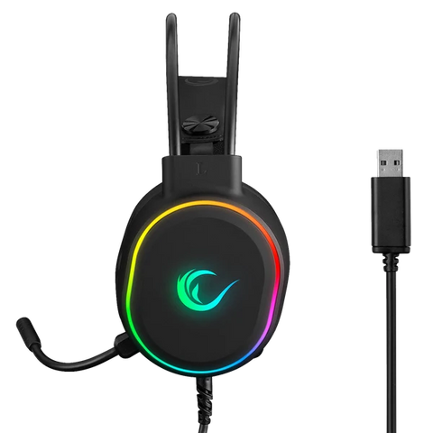 Rampage ROGUE RGB 7.1 USB Gaming Headset for PC, PS4 and PS5 - Black
