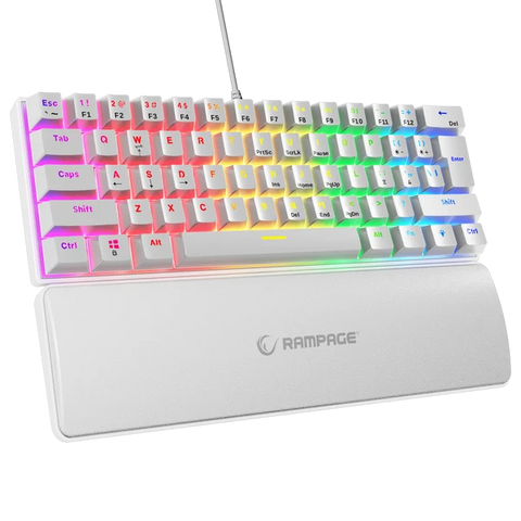 Rampage 60% Gaming Keyboard - White