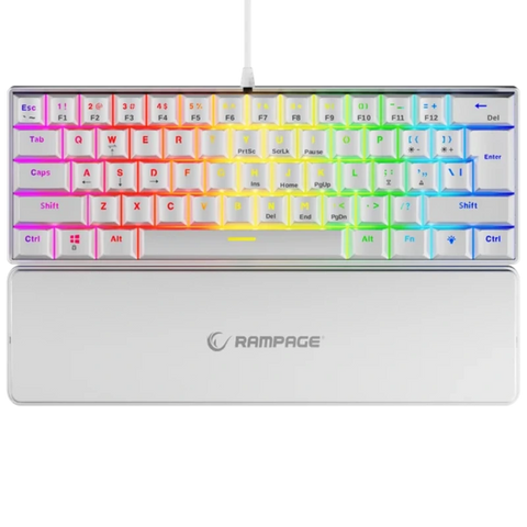 Rampage 60% Gaming Keyboard - White