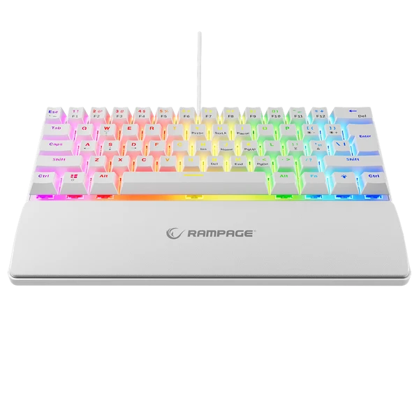 Rampage 60% Gaming Keyboard - White