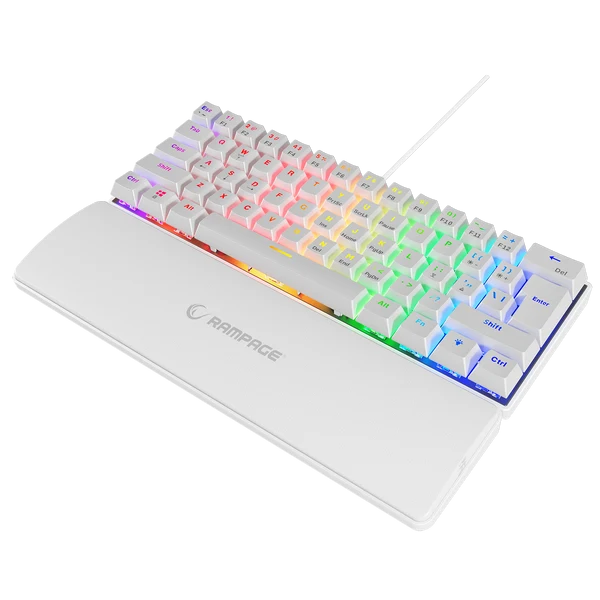Rampage 60% Gaming Keyboard - White