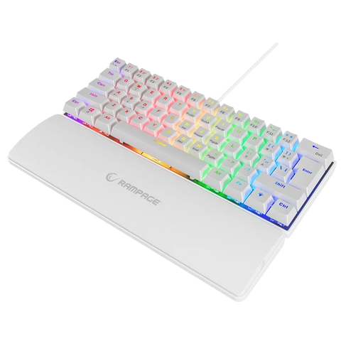 Rampage 60% Gaming Keyboard - White