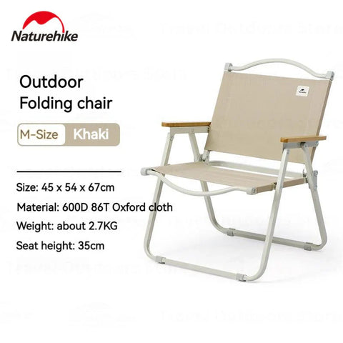 Naturehike Fe01 Outdoor Folding Chair - Khaki (M)