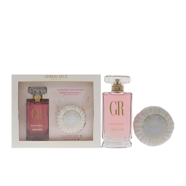 Georges Rech French Story EDP Gift Set (100ml Perfume + 100g Perfumed Soap)