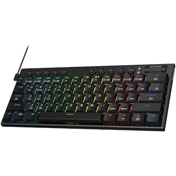 ريدراجون K632، نوكتيس 60% سلكية RGB، لوحة مفاتيح ألعاب ميكانيكية فائقة النحافة منخفضة الارتفاع - أسود