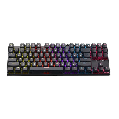 GAMEON KENORA Series 80% RGB Mechanical Wired Gaming Keyboard, Red Switch - English/Arabic (GOMK87-RS)