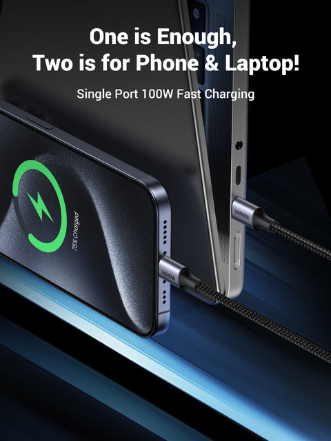 UGREEN 35087, 2-in-1 Universal PD Fast Charging Cable 100W max