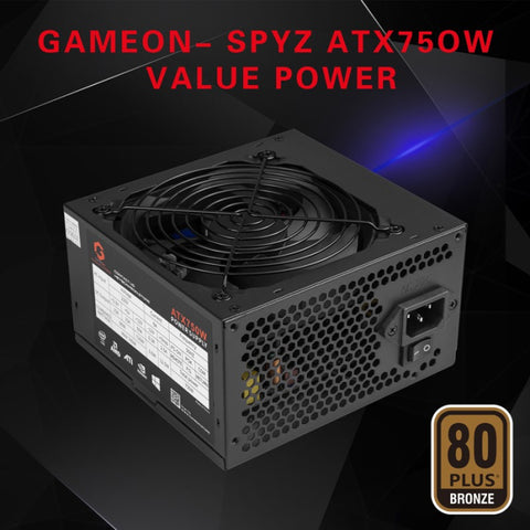 GAMEON SPY2 ATX 750 Watts 80 PLUS BRONZE Value Gaming Power Supply