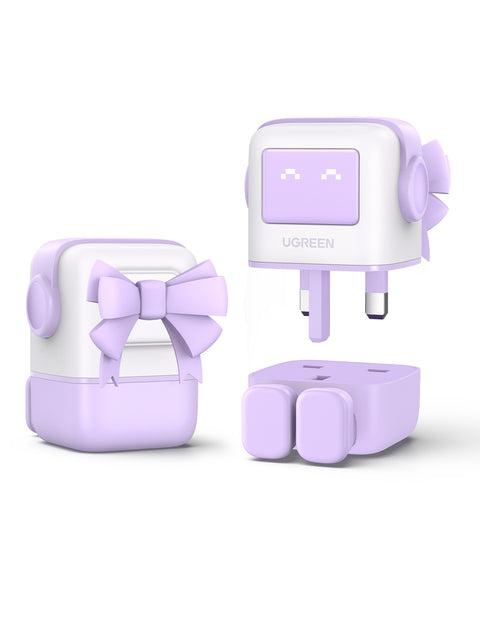 UGREEN Nexode RG 65W 3-Port GaN Fast Charger UK Purple CD361