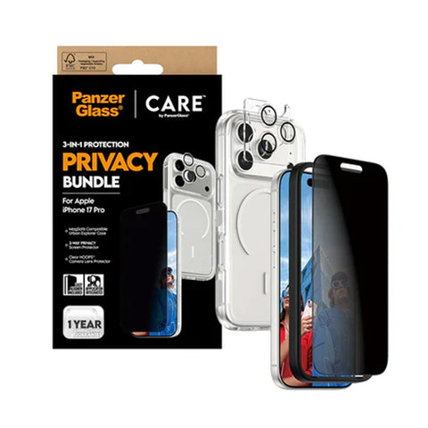 Care by x PanzerGlassCare 3-in-1 Flagship Privacy Bundle iPhone 17, 17 Air, 17 Pro, 17 Pro Max