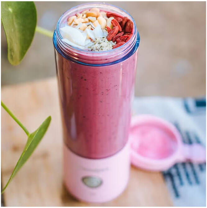 Blendjet V2 Portable Blender 16oz, Smoothie Maker, Fruit Blender, BPA-Free, 475ml, 200W, Sports Bottle, USB-C Rechargeable - Blush