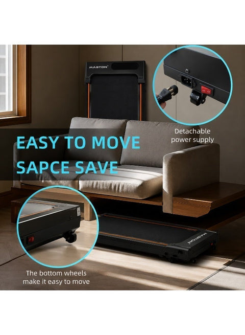 Maston Walking Pad & Running Treadmill, Incline Feature, 2.5 HP Motor, 6km/h Max Speed, 110Kg Capacity