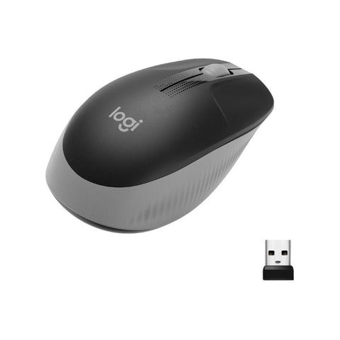 ماوس Logitech M190 لاسلكي بالحجم الكامل للاستخدام اليومي – رمادي متوسط (Mid Grey)
