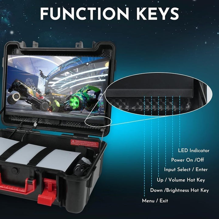 Armorr GAMERSBOX Portable Gaming Monitor, 21.5” FHD, IPS Resolution, 1920 x 1080 Freesync, 48 Hz~75 Hz for PS5, PS4, Xbox