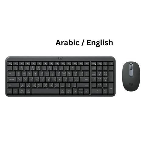 Logitech MK250, Compact Bluetooth Wireless Combo, Keyboard & Mouse, English/Arabic - Graphite