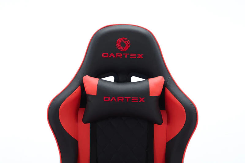 Oartex Model LD034 PVC Gaming Chair With Footrest - Red & Black