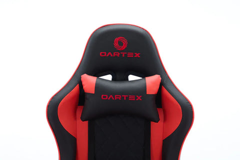 Oartex Model LD034 PVC Gaming Chair With Footrest - Red & Black