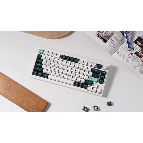 Keychron, 75% RGB Backlight Swappable Fully Assembled Knob, QMK Wireless Mechanical Gaming Keyboard, Shell White - English/Arabic