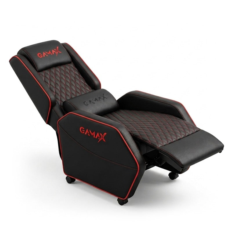 Gamax Gaming Sofa XL Black & Red Recliner (Assembly not included)