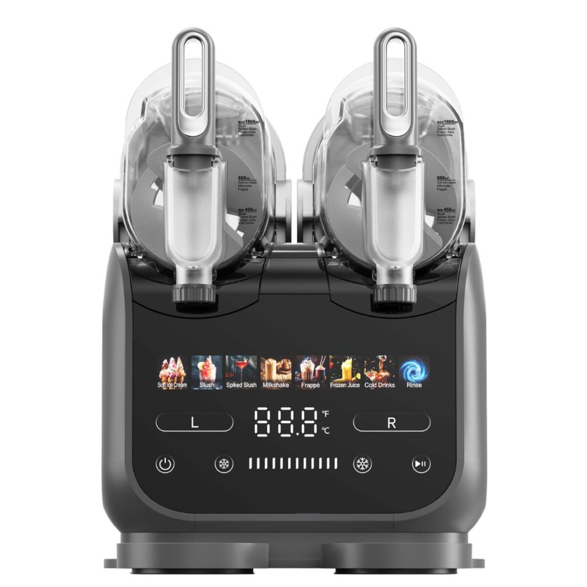 Orca Double Tank Slush Maker 3.6L – Grey | OR-WIN77-PRO