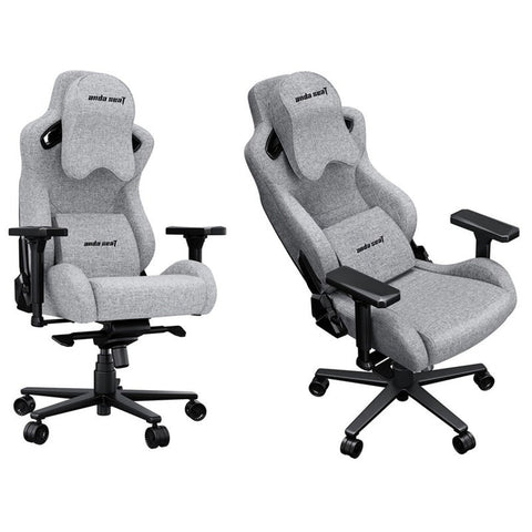 Andaseat Kaiser 2 Pro Series with Big Headrest Pillow, XL Gaming Chair - Grey Fabric