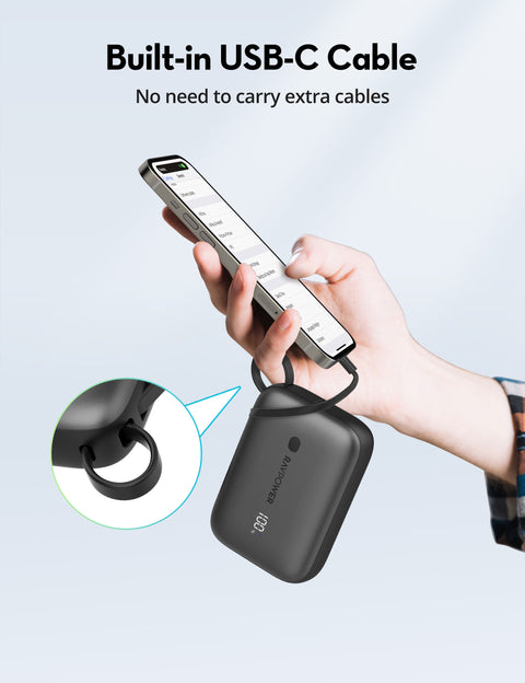 RAVPower RP-PB1224, 3-Port Power Bank, 10000mAh, PD20W - Black