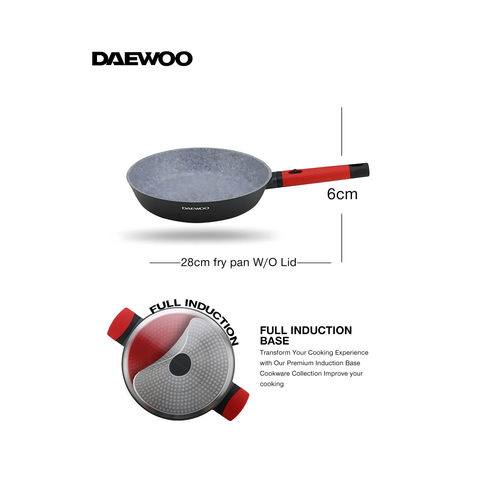 Daewoo Granite Pan 28 cm - Red / Black