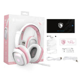 ساديس سماعة رأس لاسلكية للألعاب كاريير SA-203 - وردي