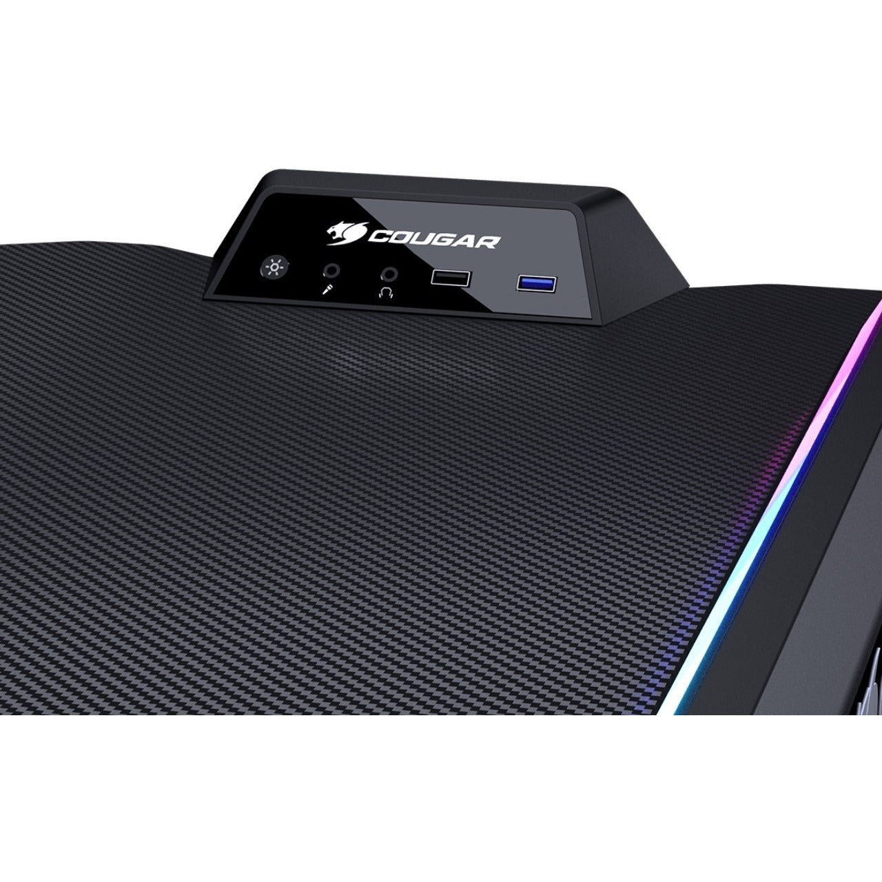 Cougar Mar 120 Ergonomic Curved Edges Design & Rounded Corners, Dual Side Wing RGB BackLight Effects - Black