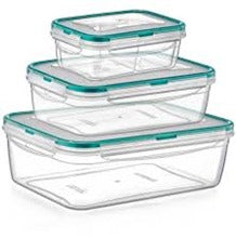 Plastart FRESH BOX RECTANGLE 3-PIECE SET (0,4 LT. + 0,8 LT. + 1,4 LT.) - Transparent