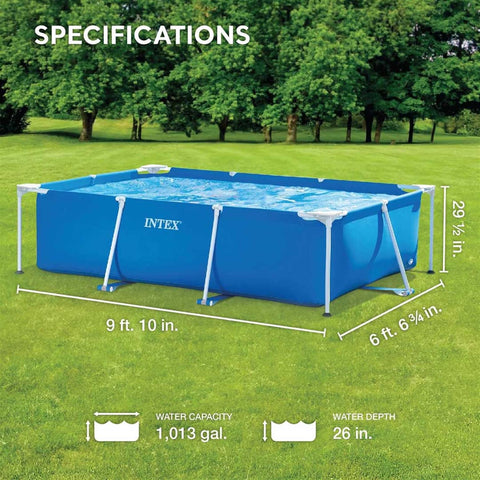 INTEX - rectangular metal frame pool 300 x 200 x 75 cm