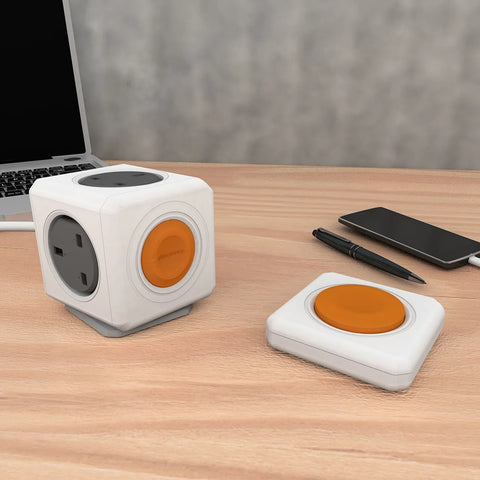PowerCube Extended Remote Set UK 1.5m – 4-Socket Power Cube with Wireless Remote Switch