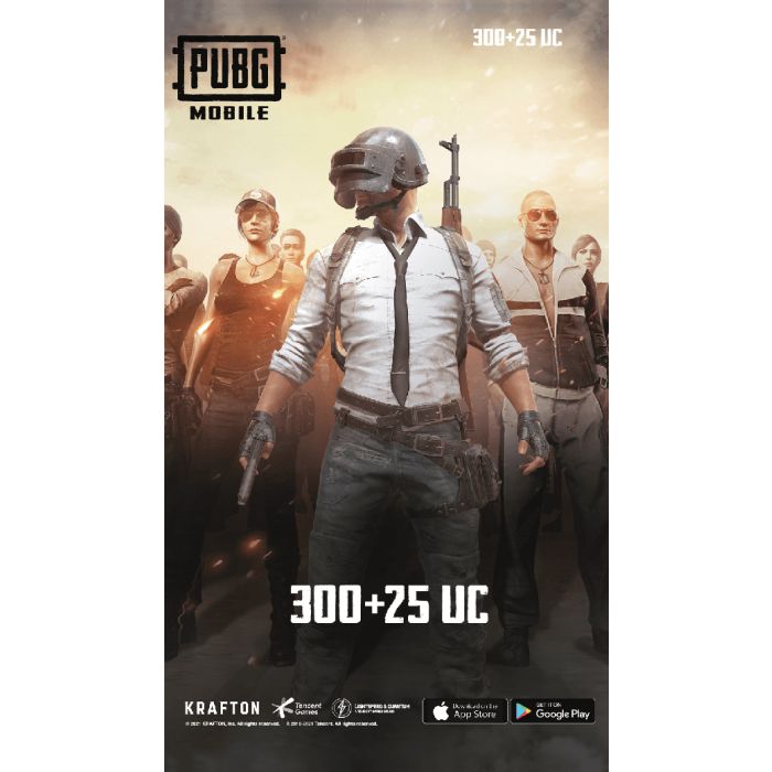 PUBG Game Point - (300 + Free 25 UC) - $5
