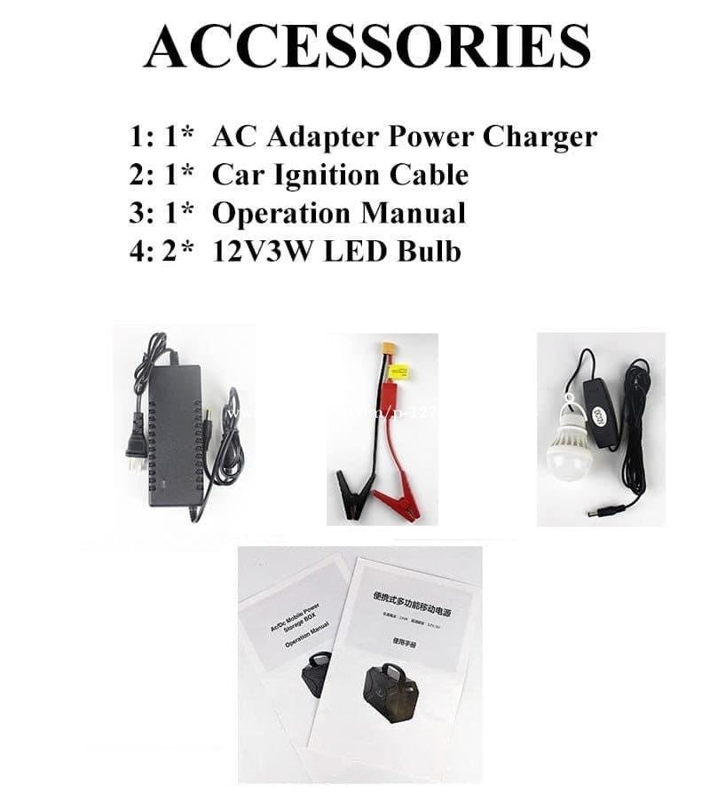 HI-TEX Portable Power Station 200W Orange - 12V 30Ah Battery (EG003BK)