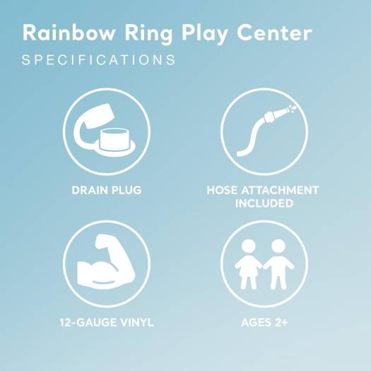 INTEX Rainbow Ring Play Center ,2 Years And Above, Multi Color, 57453Np