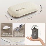 Naturehike Yugu 2-in-1 Sponges Inflatable Pillow - Champagne Brown (L)