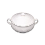 Flower Embossed Soup Tureen with Lid