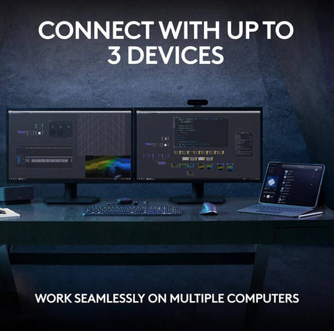 Logitech, Max Keys S Advanced Wireless Illuminated Keyboard - Graphite