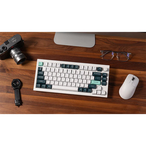 Keychron, 75% RGB Backlight Swappable Fully Assembled Knob, QMK Wireless Mechanical Gaming Keyboard, Shell White - English/Arabic