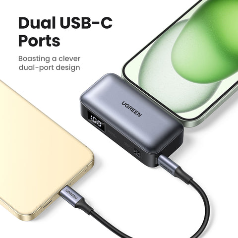 UGREEN 5000mAh Power Bank with Built-in USB-C Connector
